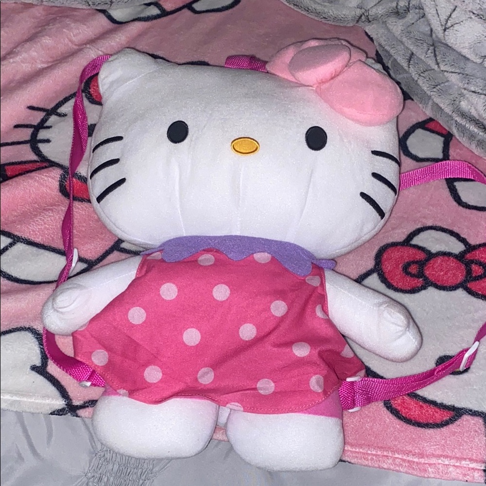 Hello Kitty Pink and White Stuffed Animal Plush